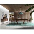 Moderný nábytok a taliansky dizajn - luxusná jedáleň zariadená kolekciou Vita Naturale v prírodnom hnedom prevedení