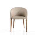 Jedálenská stolička Vita Naturale s nohami z jaseňového dreva vo farbe orecha - taliansky dizajn