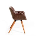 Nádych elegancie a teplého dizajnu s modernou koženou jedálenskou stoličkou Vita Naturale