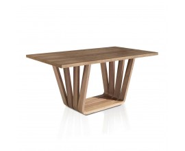 Moderný jedálenský stôl Vita Naturale s drevenou podstavou 180/200cm