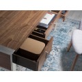 Vychutnajte si priestranné zásuvky dreveného stola Vita Naturale so soft-close systém uzatvárania