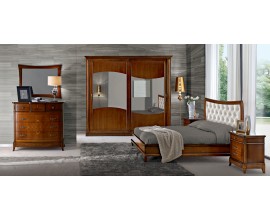 Luxusná spálňa Carpessio v klasickom štýle z dreveného masívu so zdobením a lineárnym vyrezávaním