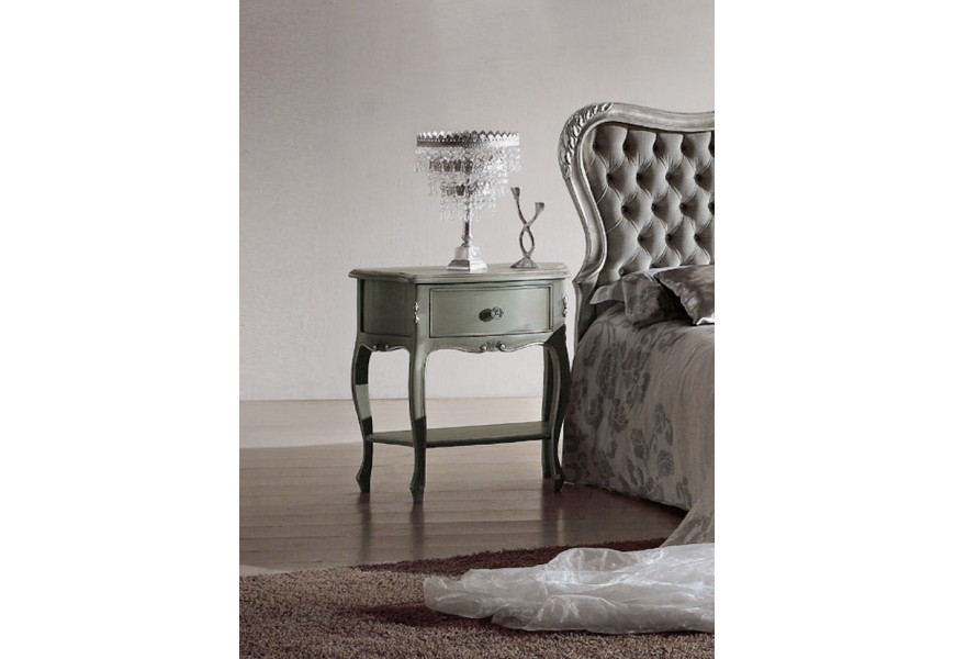 Luxusný rustikálny nočný stolík Soraya z masívneho dreva s možnosťou voľby farebného prevedenia a s praktickou zásuvkou