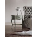 Luxusný rustikálny nočný stolík Soraya z masívneho dreva s možnosťou voľby farebného prevedenia a s praktickou zásuvkou