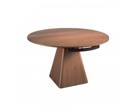 Rozkladací okrúhly jedálenský stôl Vita Naturale hnedý z dreva 140cm