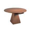Moderný hnedý jedálenský stôl Vita Naturale z dreva s rozkladacím mechanizmom