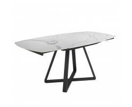 Moderný rozkladací jedálenský stôl Urbano biely mramor 120-178cm