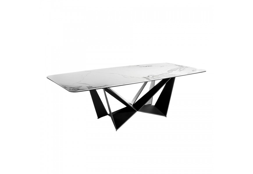 Luxusn&yacute; modern&yacute; jed&aacute;lensk&yacute; st&ocirc;l Urbano biely mramor obdĺžnikov&yacute; 260cm