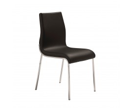 Moderná kožená jedálenská stolička Urbano z eko-kože čierna 87cm
