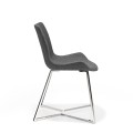 Ergonomický tvar jedálenskej stoličky Urbano a jej oceľová podstava s chrómovaným povrchom zaručia pohodlie pri sedení