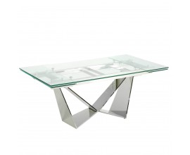 Luxusný rozkladací jedálenský stôl Urbano zo skla 160-220cm