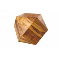 Štýlový masívny konferenčný stolík Ronan v tvare diamantu z palisandrového dreva hnedej farby 42cm