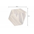 Štýlový masívny konferenčný stolík Ronan v tvare diamantu z palisandrového dreva hnedej farby 42cm