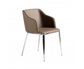 Luxusná kožená jedálenská stolička Urbano hnedá 79cm