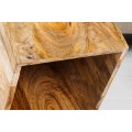 Set masívnych štvorcových príručných stolíkov Cascara z mangového dreva v hnedej farbe 45/40cm