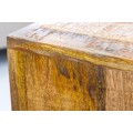 Vidiecka sada dvoch masívnych príručných stolíkov Cascara II z hnedého mangového dreva 50cm