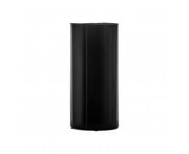 Dizajnová art deco sklenená váza Elegance oválneho tvaru čiernej farby 30cm