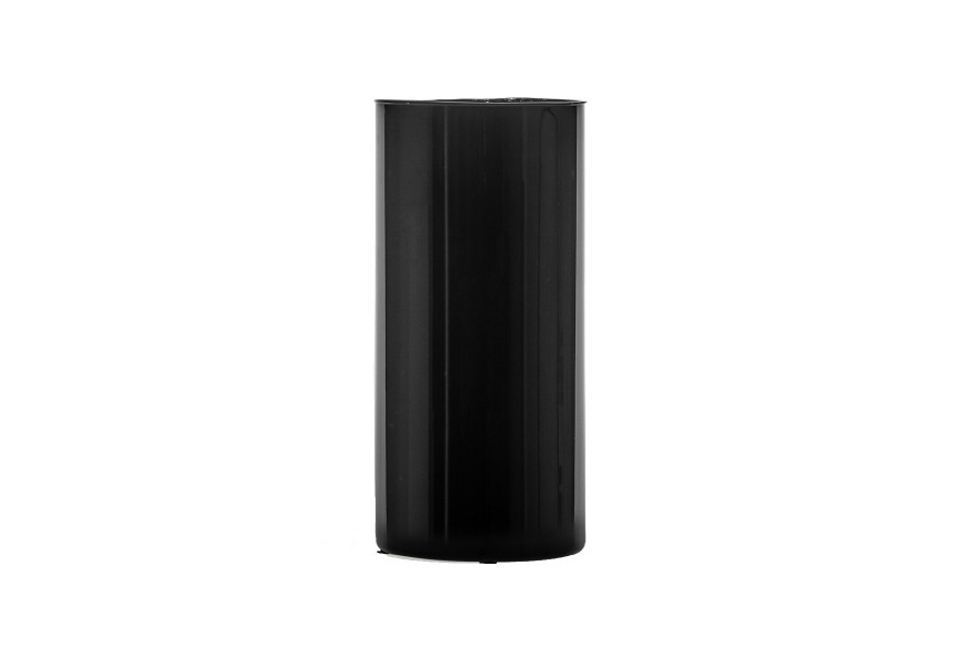 Dizajnová art deco sklenená váza Elegance oválneho tvaru čiernej farby 30cm
