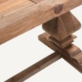 Vidiecky jedálenský stôl Komani z masívneho dreva prírodnej hnedej farby s vyrezávanými nohami 200cm