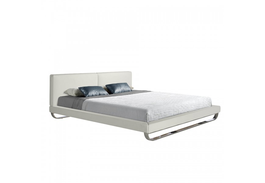 Kožená manželská posteľ Forma Moderna z vegánskej kože moderná biela