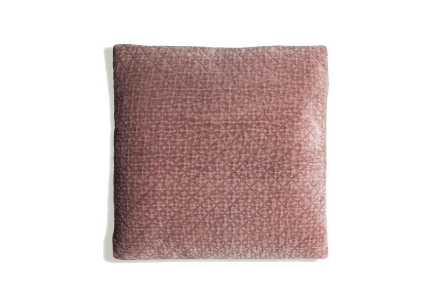 Dizajnový vankúš Karmen s ružovým bavlneným poťahom 50cm