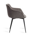 Komfortné prevedenie sivej jedálenskej stoličky Forma Moderna s obopínajúcimi opierkami
