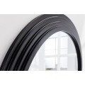 Art deco dizajnové zrkadlo Swan oblúkového tvaru so čiernym kaskádovým rámom 160cm