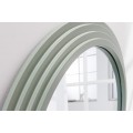 Art deco moderné vysoké zrkadlo Swan s vlnitým rámom v pastelovej zelenej farbe 160cm