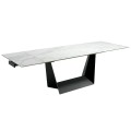Moderný rozkladací jedálenský stôl Forma Moderna biely mramor 180-270cm
