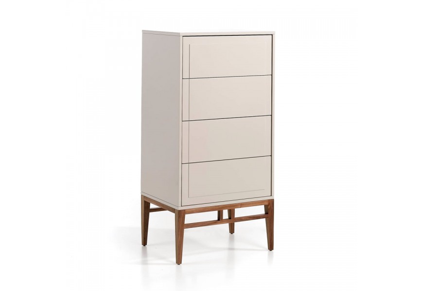 Štýlová komoda Forma Moderna s nožičkami z dreva sivá 120cm