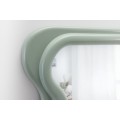 Art deco moderné vysoké zrkadlo Swan s vlnitým rámom v pastelovej zelenej farbe 160cm