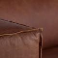 Vintage luxusná kožená sedačka Roy v koňakovej hnedej farbe 280cm