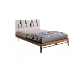 Jedinečná manželská posteľ Forma Moderna z dreva sivá 210cm