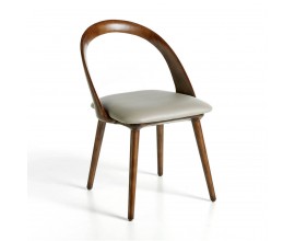 Moderná jedálenská stolička Forma Moderna z eko-kože hnedá 82cm