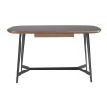Jedinečný taliansky štýl pracovného stola Forma Moderna je dosiahnutý vďaka kombinácií čierneho kovu a orechovej dyhy