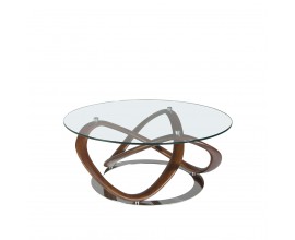 Sklenený okrúhly konferenčný stolík Forma Moderna 100cm
