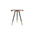 Unikátny taliansky dizajn nadčasového príručného stolíka Forma Moderna kombinuje čierny mramor a bronzový kov