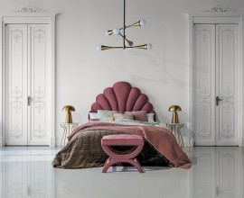 Luxusná glamour spálňová zostava Pink dreams v art deco štýle