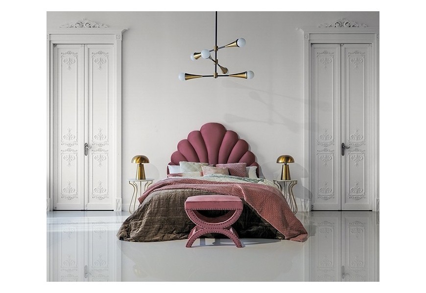 Exkluzívna spálňová zostava Pink dreams v ružovej farbe zo zamatu