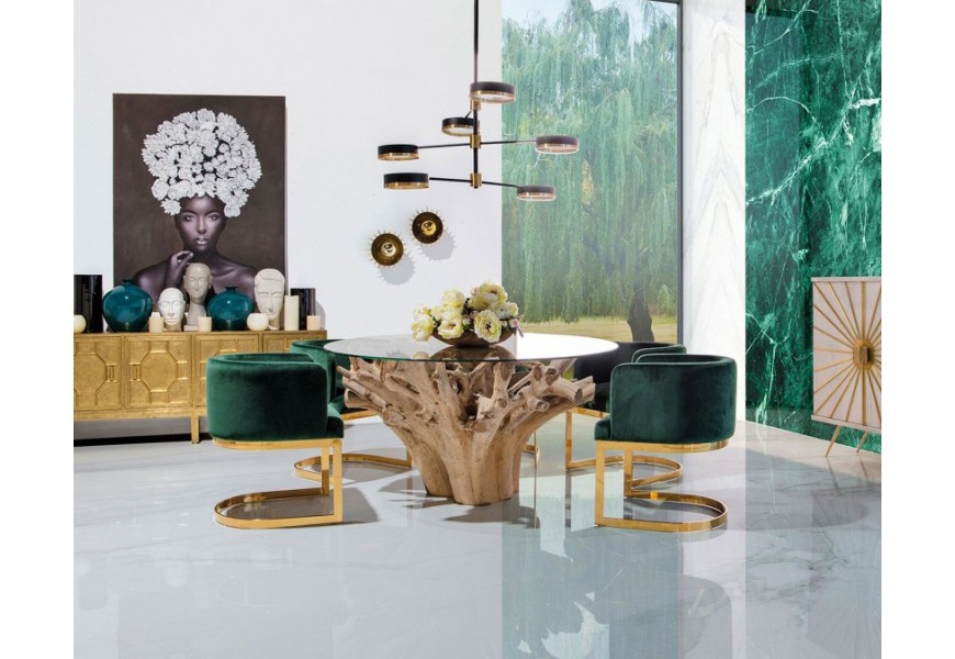 Exkluzívna art deco jedálenská zostava Green Elegance