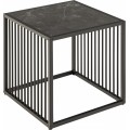 Štýlový industriálny príručný stolík Industria Marbleux čiernej farby z kovu a mramoru