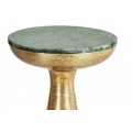 Zamilujte si art-deco nábytok s dizajnovým príručným stolíkom Elements so zelenou mramorovou vrchnou doskou