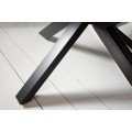 Masívny jedálenský stôl Cosmos z dreva sheesham hnedej farby s čiernymi nohami z kovu 200cm