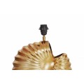 Dizajnová stolná lampa Alexa so zlatou podstavou v tvare mušle a čiernym tienidlom