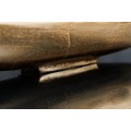 Dizajnová zlatá tácka Sorento v tvare listu z kovovej zliatiny 80cm