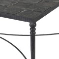 Dizajnový konferenčný stolík Feyre z kameňa a kovu sivočiernej farby s ozdobnými nohami 138cm