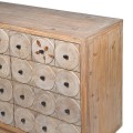 Masívny drevený príborník Meila so zásuvkami s dizajnovým zdobením 180cm
