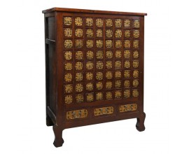Exkluzívna orientálna čínska skrinka Tengri z masívneho dreva s detailným ručným zdobením 185cm
