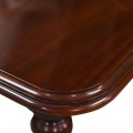 Rustikálny rozkladací jedálenský stôl Bladorre na vyrezávaných nohách v tmavohnedom masívnom prevedení 164cm