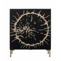 Dodajte Vášmu interiéru art deco nábytok s dizajnovou zdobenou komodou Denda v čiernej farbe